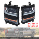 Chevy Silverado 1500 2016–2019 links + rechts HID-Xenon-Projektorscheinwerfer 84388631 84181565-3