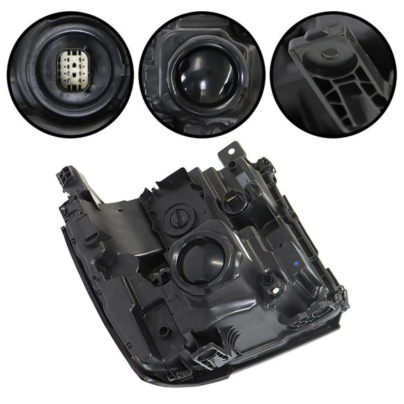 Vasen+oikea LED-ajovalo 84357696 84893098 Chevy Silverado 1500 2016-2019 kiiltävä musta kotelo