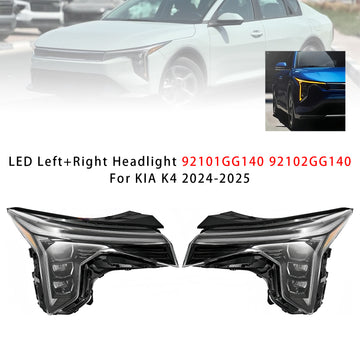 Left + Right Front LED Headlight Assembly 92101GG140 92102GG140 For KIA K4 2024-2025 - 0
