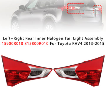 Left+Right Rear Inner Halogen Tail Light Assembly 15900R010 815800R010 For Toyota RAV4 2013-2015 - 0