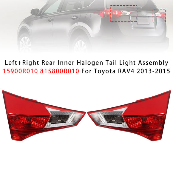 Links + rechts hinten innere Halogen-Rücklicht-Baugruppe für Toyota RAV4 2013–2015