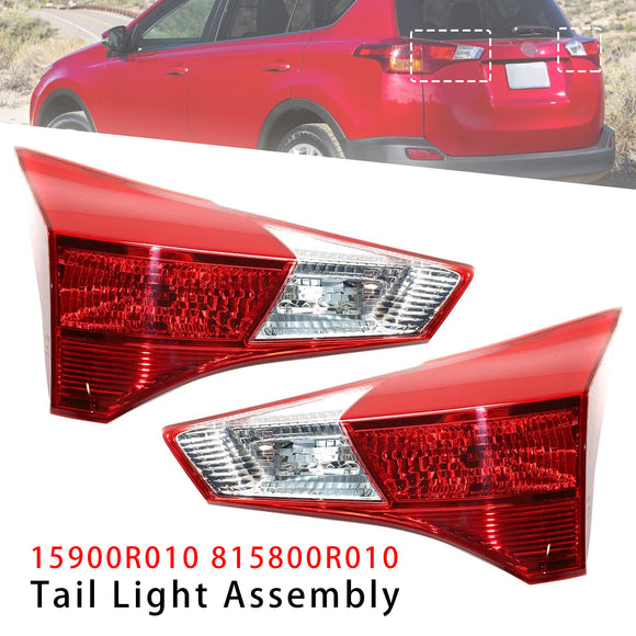 Links + rechts hinten innere Halogen-Rücklicht-Baugruppe für Toyota RAV4 2013–2015