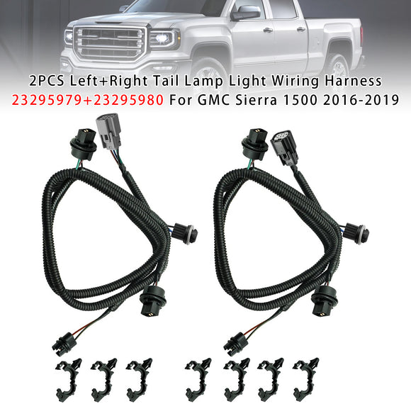 Arnés de cableado de luz trasera L + R, 2 uds., para GMC Sierra 1500 2016-2019