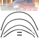 Moldura lateral de goteo de techo central izquierdo + derecho de 6 piezas para Toyota Highlander 2008-2013-3
