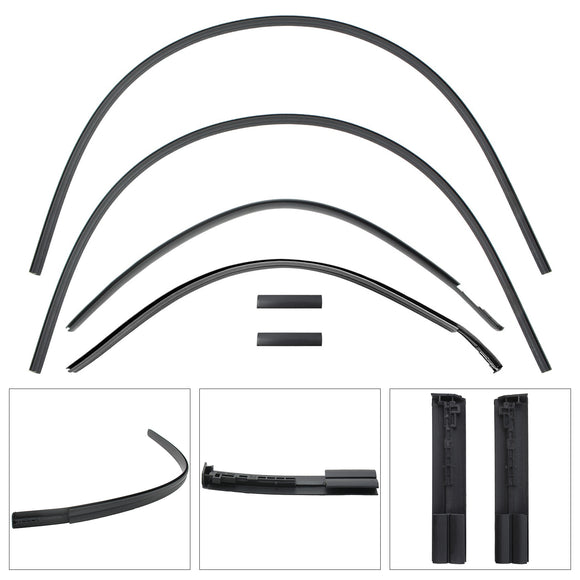 Moldura lateral de goteo de techo central izquierdo + derecho de 6 piezas para Toyota Highlander 2008-2013