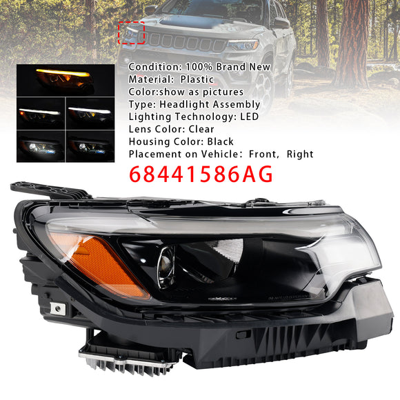 Jeep Compass 2022-2026 oikeanpuoleinen led-ajovalokokoonpano 68441586AG