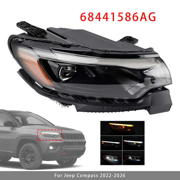 Jeep Compass 2022-2026 oikeanpuoleinen led-ajovalokokoonpano 68441586AG