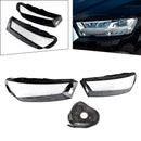 Par de cubiertas de lente de faro de coche LH + RH, pegamento de carcasa de pantalla para Audi Q7 2016-2019-3