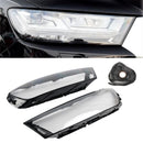 Par de cubiertas de lente de faro de coche LH + RH, pegamento de carcasa de pantalla para Audi Q7 2016-2019-4