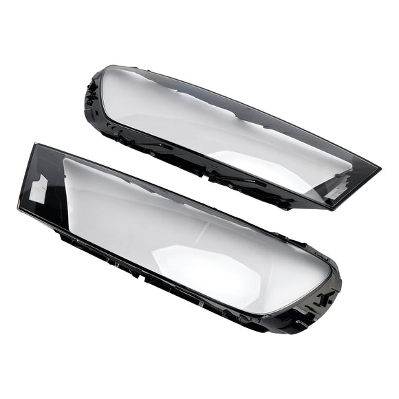 Par de cubiertas de lente de faro de coche LH + RH, pegamento de carcasa de pantalla para Audi Q7 2016-2019