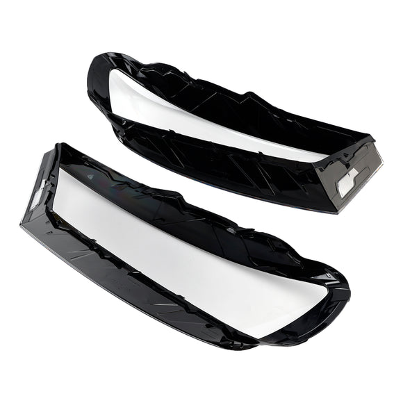 Par de cubiertas de lente de faro de coche LH + RH, pegamento de carcasa de pantalla para Audi Q7 2016-2019