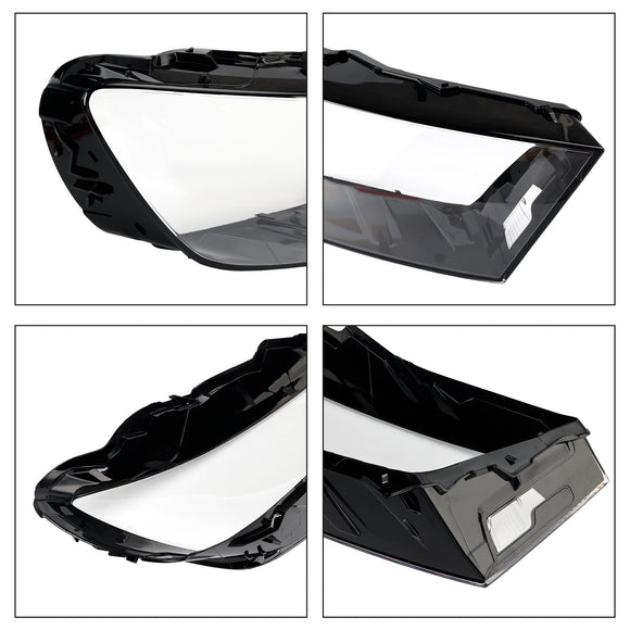 Par de cubiertas de lente de faro de coche LH + RH, pegamento de carcasa de pantalla para Audi Q7 2016-2019