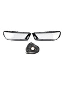 Par de cubiertas de lente de faro de coche LH + RH, pegamento de carcasa de pantalla para Audi Q7 2016-2019-15