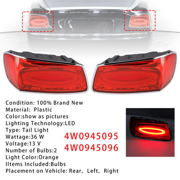 Luz trasera izquierda+derecha 4W0945095 96 Para Bentley Flying Spur 4.0L 6.0L 2013-2019