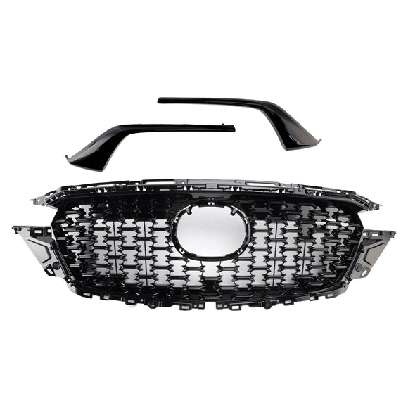 Mazda CX-5 2022-2025 Black Grille Front Bumper Replacement Grill KSD5-50719 W/ Gloss Black Molding Trim