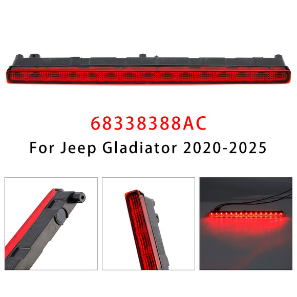 Center High Mount Stop Light Third 3rd Brake Light 68338388AC For Jeep Gladiator 2020-2025