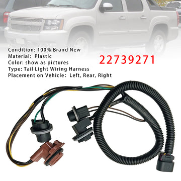 Tail Light Wiring Harness Left or Right 22739271 For Chevy Avalanche 2007-2013 - 0