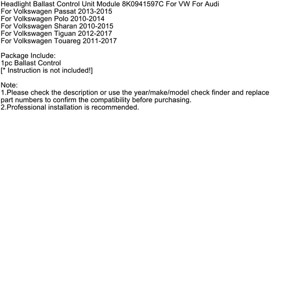 Scheinwerfer-Vorschaltgerät-Steuergerät-Modul 8K0941597C für VW für Audi