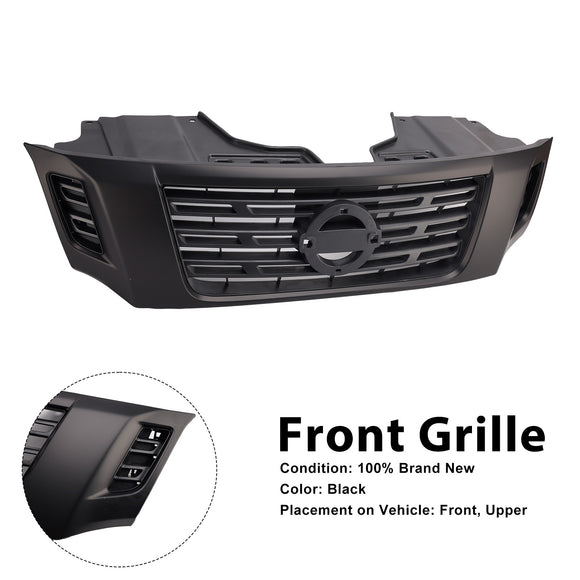 Griglia nera della griglia del paraurti anteriore adatta Nissan Navara NP300 D23 2015-2020