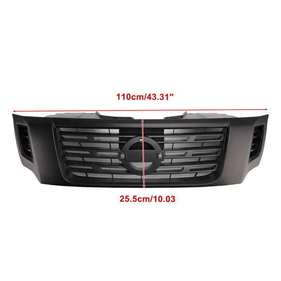 Griglia nera della griglia del paraurti anteriore adatta Nissan Navara NP300 D23 2015-2020