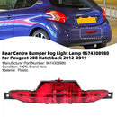 Rear Centre Bumper Fog Light Lamp 9674308980 For Peugeot 208 Hatchback 2012-2019-3
