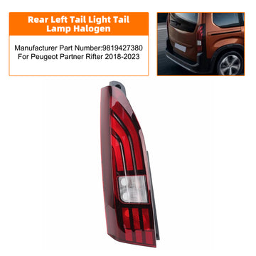 Rear Left Tail Light Tail Lamp Halogen For Peugeot Partner Rifter 2018-2023