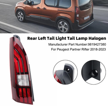 Rear Left Tail Light Tail Lamp Halogen For Peugeot Partner Rifter 2018-2023 - 0