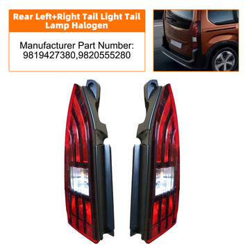 Rear Left+Right Tail Light Tail Lamp Halogen For Peugeot Partner Rifter 18-2023