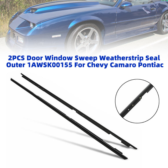 2 uds puerta ventana barrido burlete sellos exteriores 1AWSK00155 para Chevy Camaro