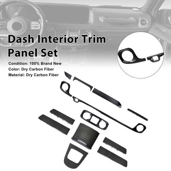 Dry Carbon Dash Interior Trim Panel Set Fit Mercedes W465 G550 G580 G63 2025+