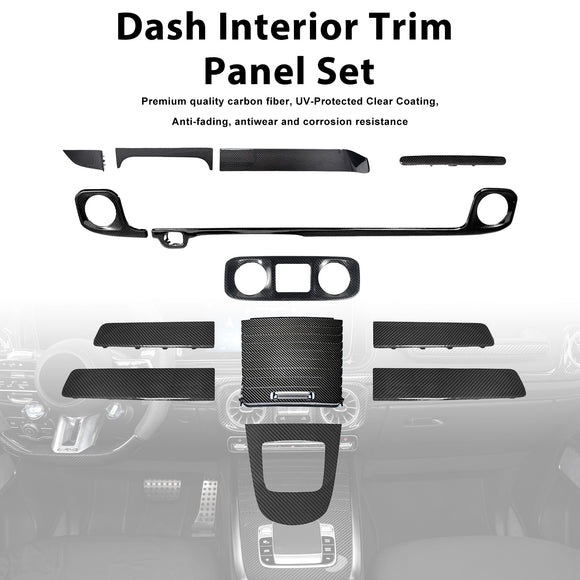 Dry Carbon Dash Interior Trim Panel Set Fit Mercedes W465 G550 G580 G63 2025+