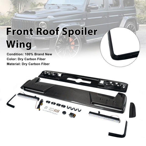Front Roof Spoiler Wing Fit Mercedes Benz G-Class W465 B800 2025+ W/ LED