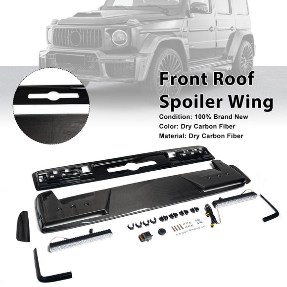 Front Roof Spoiler Wing Fit Mercedes Benz G-Class W465 B800 2025+ W/ LED