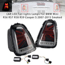 L&amp;R LED Tail lights Lamps For BMW Mini R56 R57 R58 R59 Cooper S 2007-2015 Smoked Housing-3