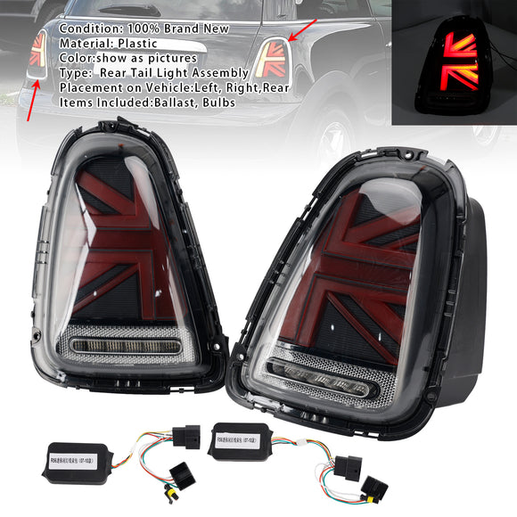L&amp;R LED Tail lights Lamps For BMW Mini R56 R57 R58 R59 Cooper S 2007-2015 Smoked Housing