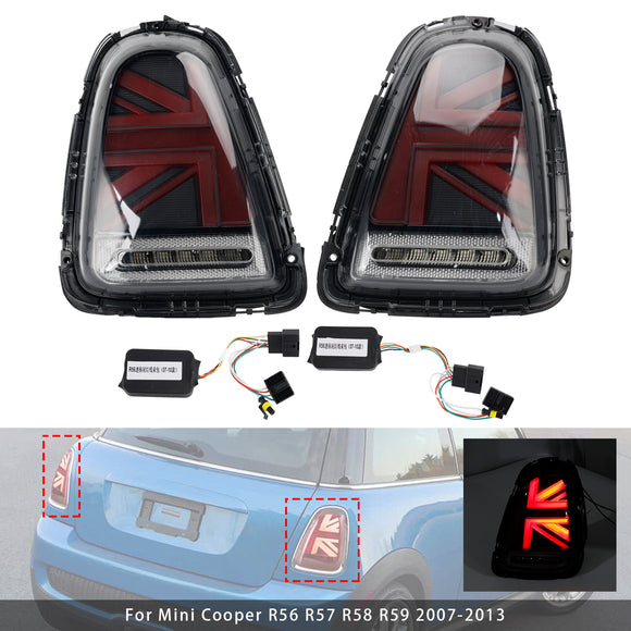 L&amp;R LED Tail lights Lamps For BMW Mini R56 R57 R58 R59 Cooper S 2007-2015 Smoked Housing