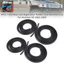 4PCS Anteriore Posteriore Sinistra Destra Porta Guarnizione In Gomma Guarnizione Per Hummer H2 2003-2009-4