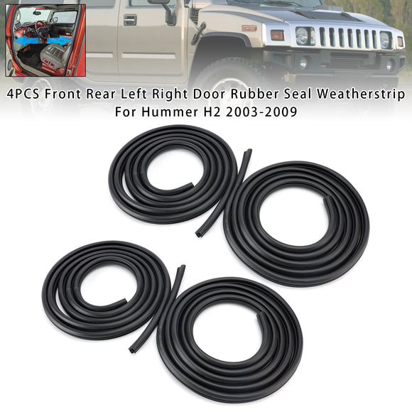 4PCS Anteriore Posteriore Sinistra Destra Porta Guarnizione In Gomma Guarnizione Per Hummer H2 2003-2009