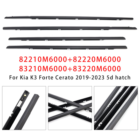 4PCS Porta Esterna Guarnizione Cintura 82210M6000 Per Kia K3 Forte Cerato 2019-2023