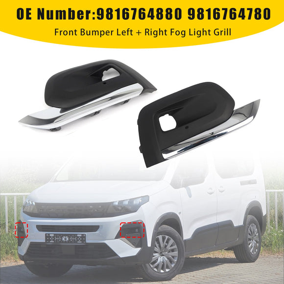Frontstoßstange links + rechts Nebelscheinwerfergrill 9816764780 für Peugeot Rifter 2019–2025