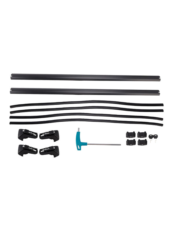 Portapacchi per auto universale in alluminio da 135 cm, con barra trasversale, con serratura