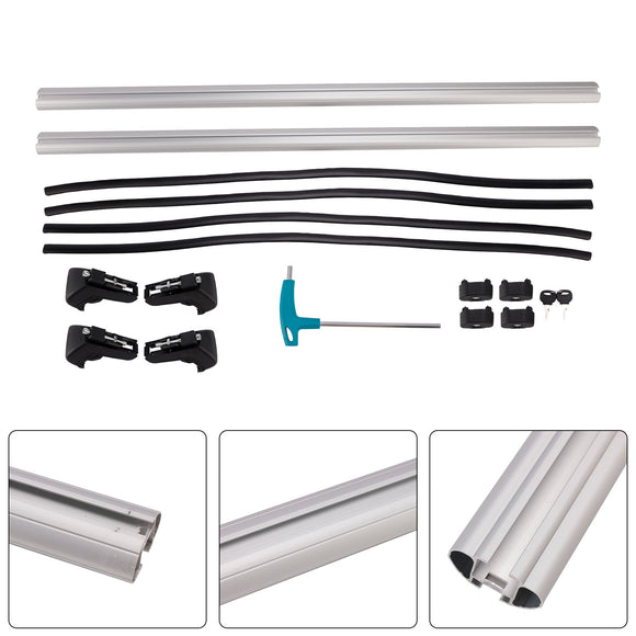 Universeller Aluminium-Autodachträger, Gepäckträger, Querstange, abschließbar, 135 cm