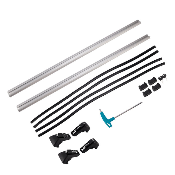 Universeller Aluminium-Autodachträger, Gepäckträger, Querstange, abschließbar, 135 cm
