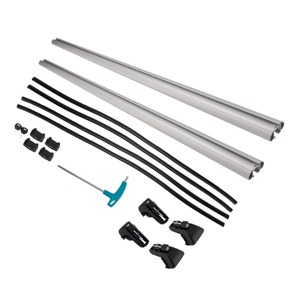 Universeller Aluminium-Autodachträger, Gepäckträger, Querstange, abschließbar, 135 cm