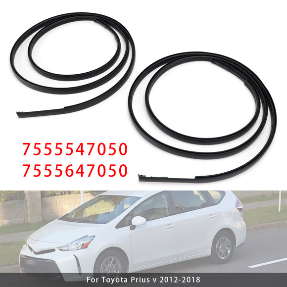 2012-2018 Toyota Prius V 2PCS Left+Right Roof Drip Molding Trim 75555-47050 75556-47050