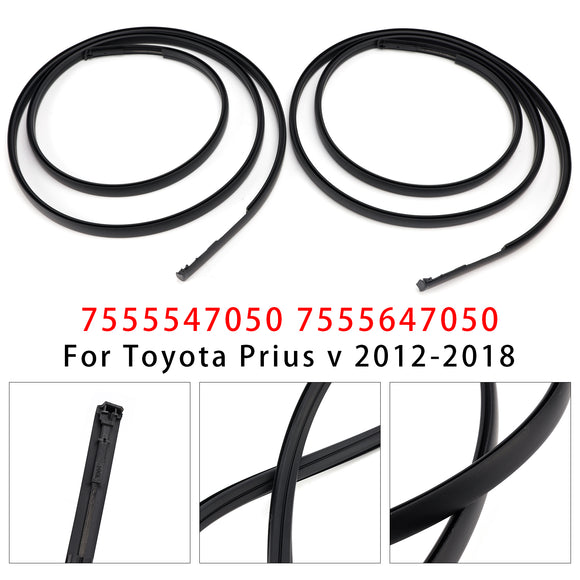 2012-2018 Toyota Prius V 2PCS Left+Right Roof Drip Molding Trim 75555-47050 75556-47050