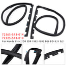 1992-1995 Honda Civic Coupe / Hatchback Left+Right Front Door Sub Seal Rubber Set 72365-SR3-014 72325-SR3-014-4