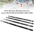 2003-2008 Lexus RX330 RX350 RH400h 4 stuks raamafdichting 68171-48032 68172-48032 68173-48031 68174-48031-2