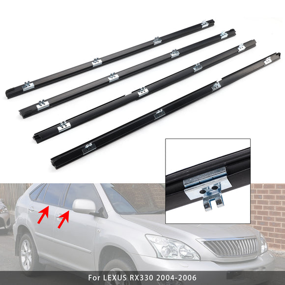 2003-2008 Lexus RX330 RX350 RH400h 4 stuks raamafdichting 68171-48032 68172-48032 68173-48031 68174-48031