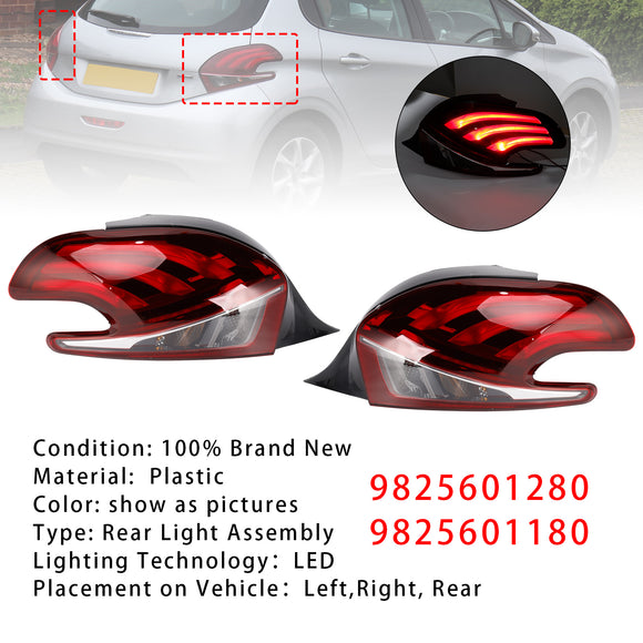 LED-Rücklicht hinten links + rechts für Peugeot 208 2015–2019 Facelift-Modelle